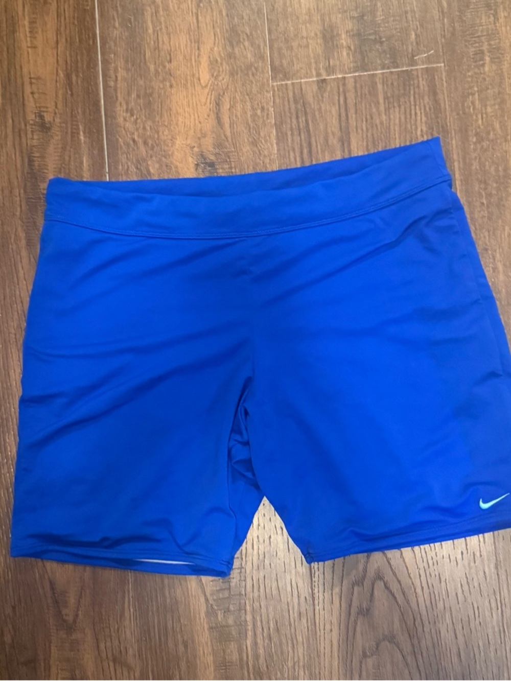 Nike Mid Rise Bike Shorts Royal Blue Women's Size large(14)